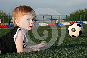 The boy and a ball