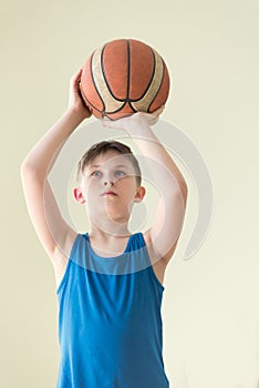 A boy with the ball