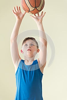 A boy with the ball