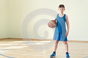 A boy with the ball