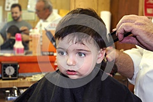 Boy At The Barbershop photo