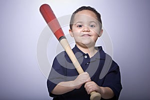 Boy with baseball bat