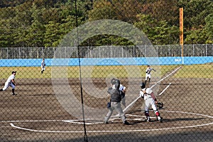 The boy baseball game
