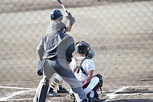 The boy baseball game
