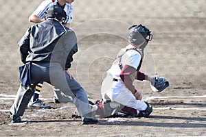 The boy baseball game