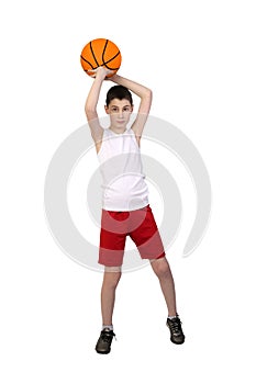 Boy basketball player