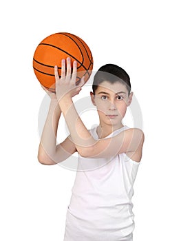 Boy basketball player