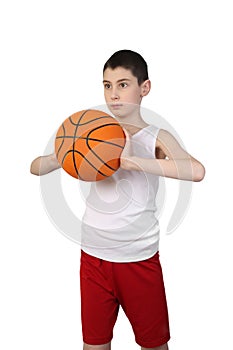 Boy basketball player