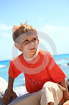 Boy on a beach