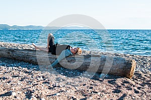 Boy on a beach