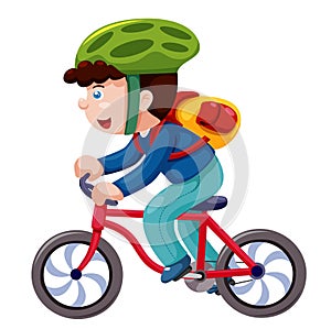 Boy on a bicycle