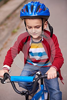 Boy on the bicycle at Park