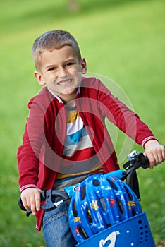 Boy on the bicycle at Park