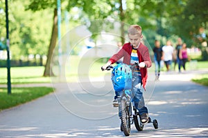 Boy on the bicycle at Park