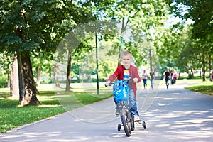 Boy on the bicycle at Park