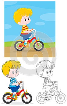 Boy bicyclist