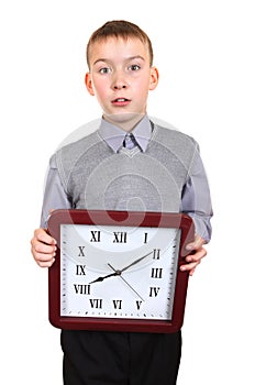 Boy with Big Clock