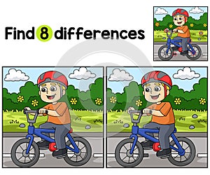 Boy Biking Find The Differences