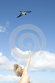 Boy and bird