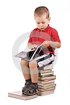 Boy and book