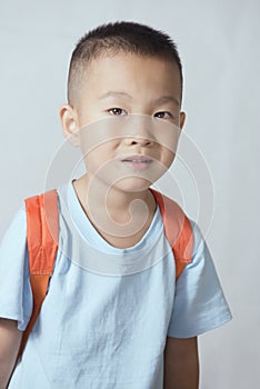 Boy with book bag