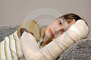 Boy with broken arm