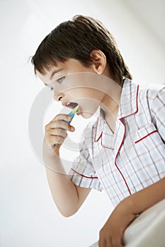 Boy Brushing Teeth