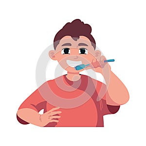 boy brushing teeths design