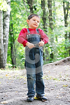 Boy with brushwood