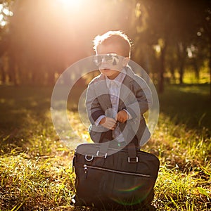 Boy-businessman