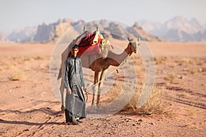 Boy with camel