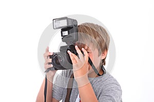 Boy with camera