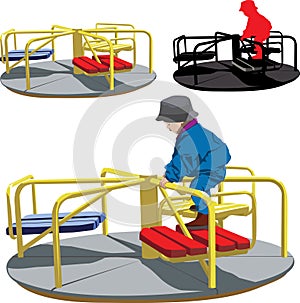 Boy on the carousel
