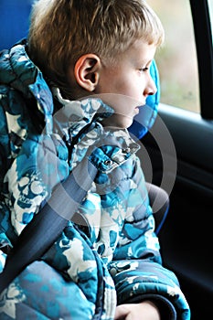 Boy in carseat