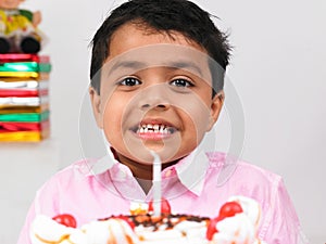 Boy celebrating birthday party