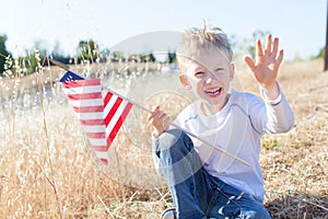 Boy celebrating independence day