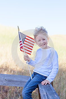 Boy celebrating independence day