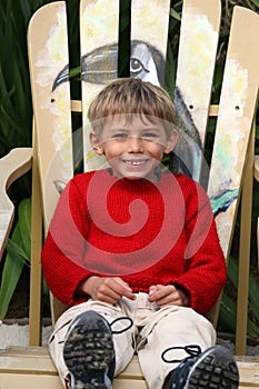 Boy on chair