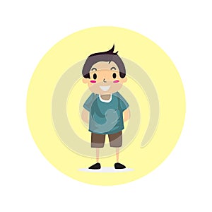 The Boy character design illustration vector