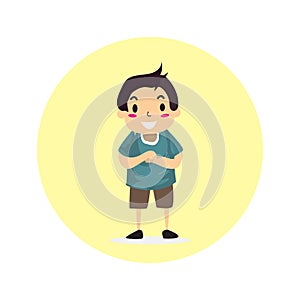 The Boy character design illustration vector