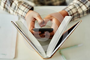 Boy Cheating in Class