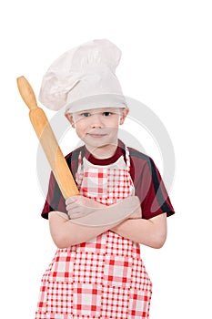 Boy in chef's hat