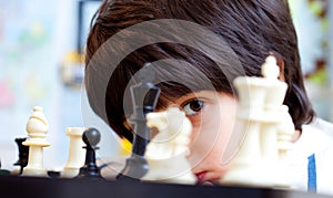 Boy and chess