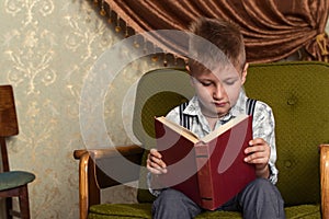 Boy Child Read Book, Children Education