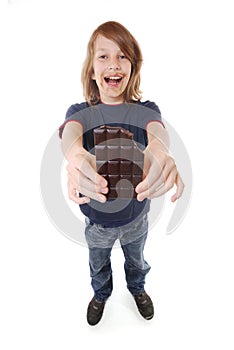 Boy with chocolate