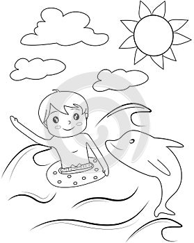 Boy coloring page