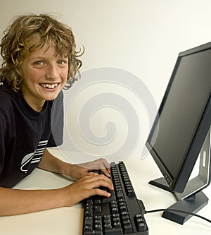 Boy at computer