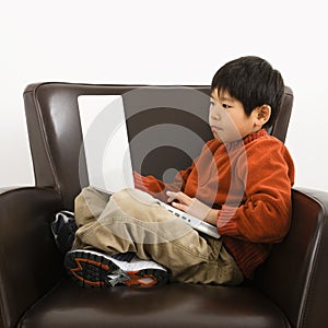 Boy with computer