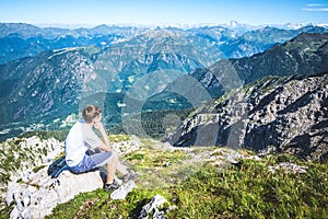 Boy contemplate the view