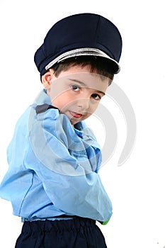 Boy in Cop Costume